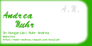 andrea muhr business card